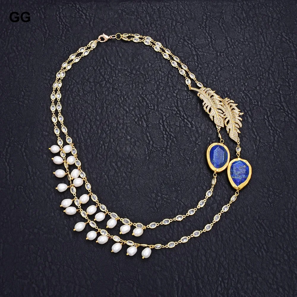 Ожерелье GG Jewelry 22 дюйма с пресноводной магнитной цепочкой кубическим
