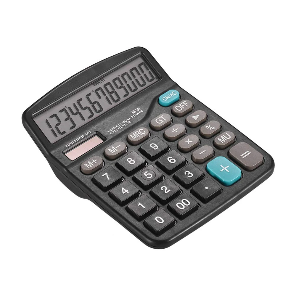 

Solar Battery Desktop Calculator Basic 12-Digit Large Display Office Business