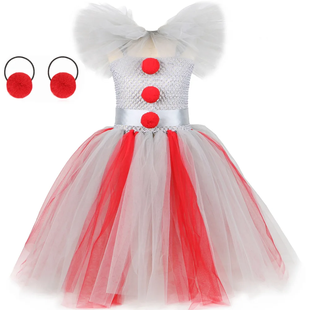 

Halloween Clown Costume Girls Creepy Halloween Tutu Dress for Kids Toddler Birthday Party Outfit Baby Girl Christmas Clothes Set