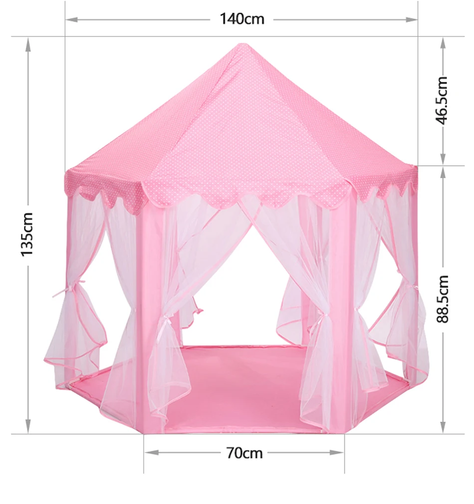Дети принцесса розовый палатки в форме замка портативный мальчиков девочек Крытый Открытый Сад Складной Игровой палатки домик дети шары бассейн игровой дом