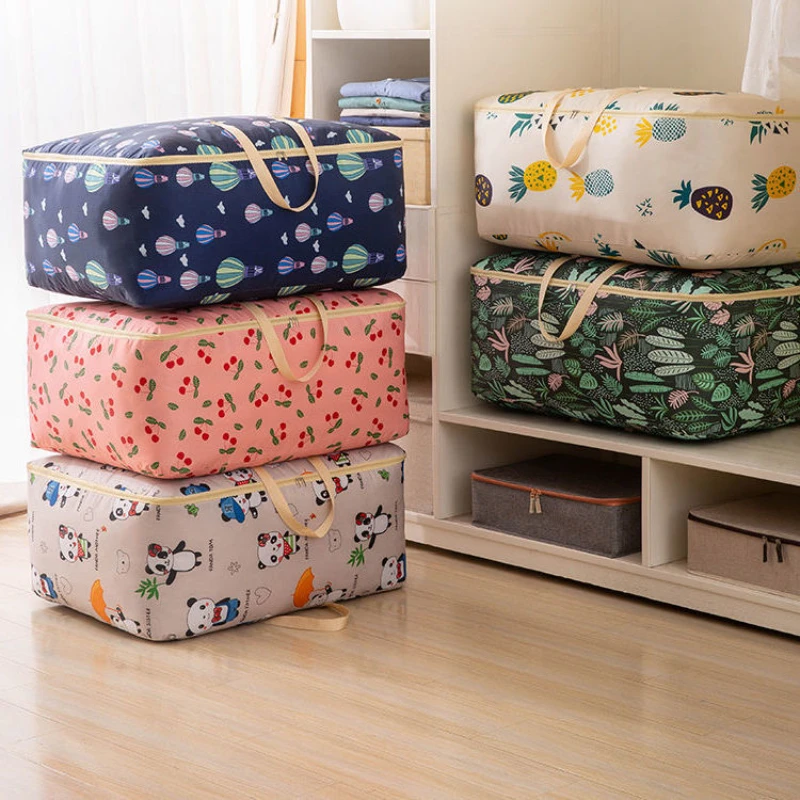 

New Oxford Cloth Storage Bag Large waterproof Portable Clothes Organizer Folding Closet Organizer Clothes Storage Bag