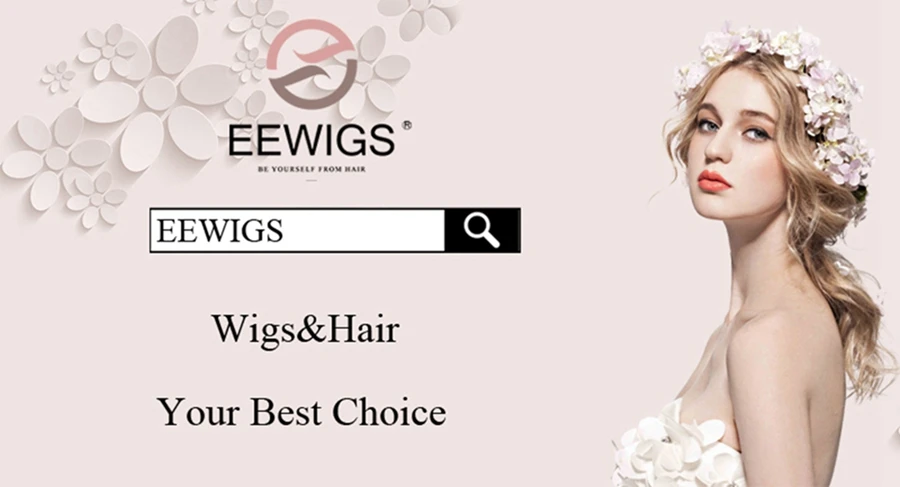 EEWIGS, короткие волосы, завязанные вручную, волнистые, Ombre, голубой, розовый, на кружеве, парик, блестящие, высокая температура, синтетические волосы, фиолетовый, парики для женщин