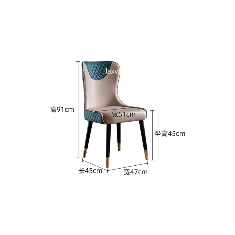 

Luxury Dining Chair Home Furniture for Kitchen High Back Leather Dining Chair European Design Chairs Minimalist Modern Furniture