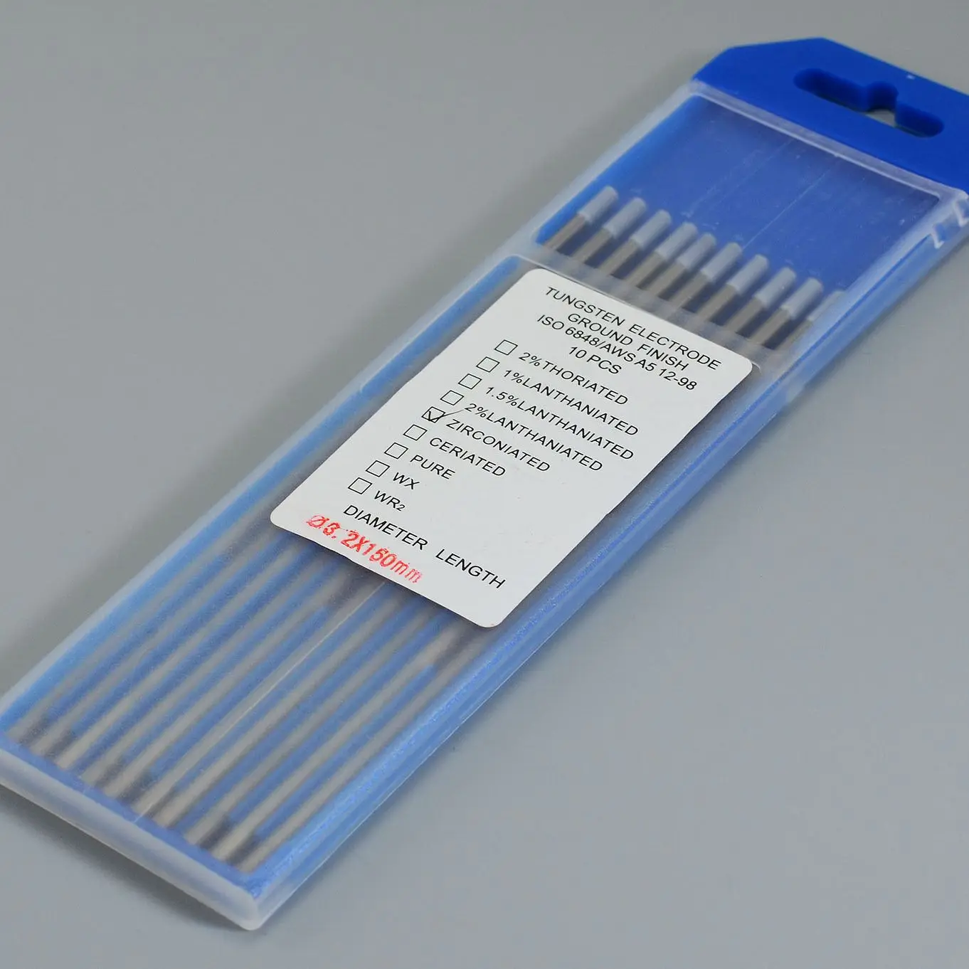 0.8% циркониевый сварочный вольфрамовый электрод WZ8 White TIG 1/8 "* 6" (3 2x150 мм) Tig 10 шт.
