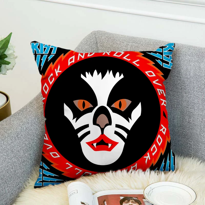

KISS Rock & Roll All Nite Party Pillow Case Polyester Decorative Pillowcases Throw Pillow Cover style-8