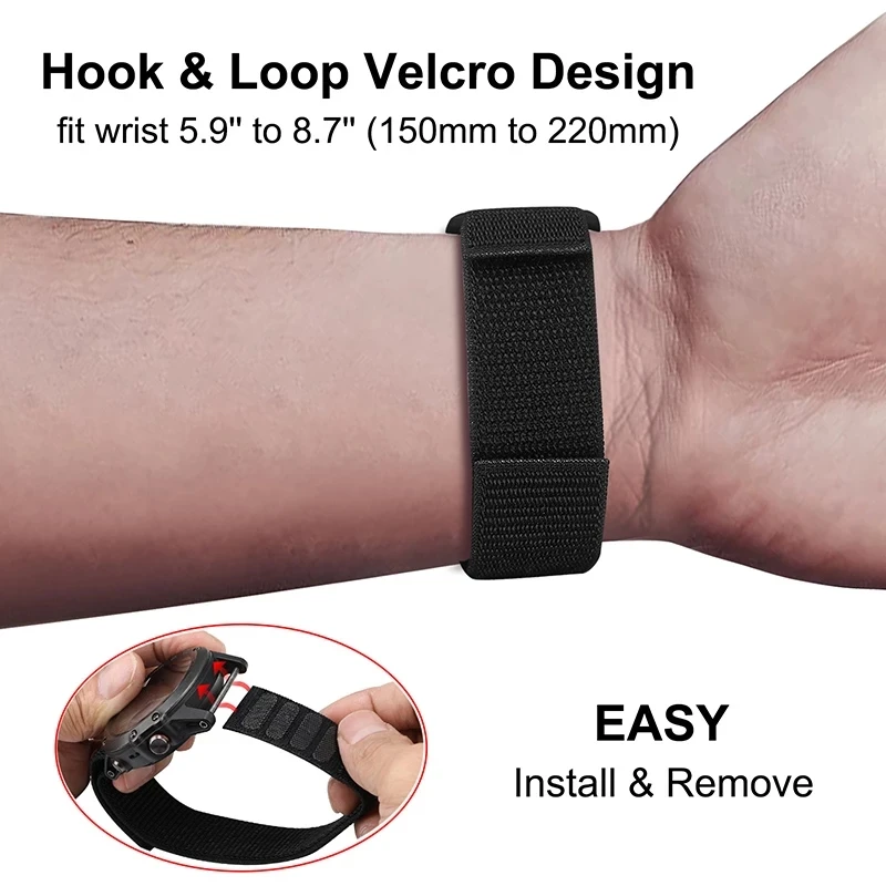 Горячий ремешок Quick Fit 22мм 26мм для часов Garmin Fenix 7 7X 3 HR Epix Nylon Easyfit на запястье для 6X 6 Pro 5 Plus 935.