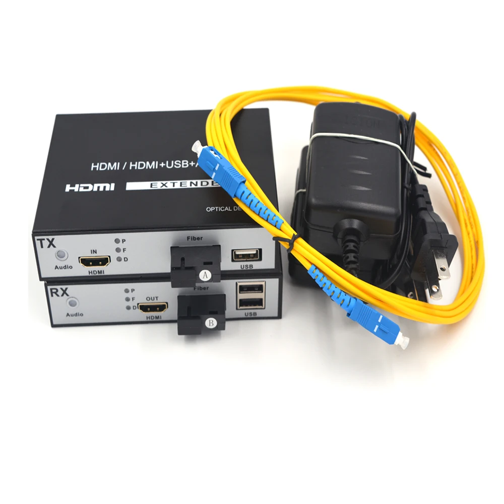 Высококачественные HDMI удлинители 1080P через оптоволоконное волокно до 20 км (12 4