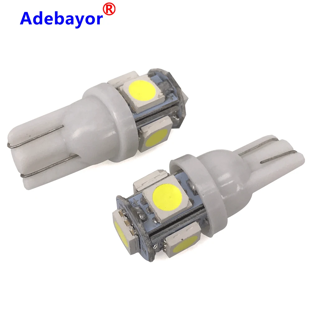 20 шт. Оптовая продажа Детское нижнее белье T10 5 SMD 5050 W5W 194 501 светодиодный Авто