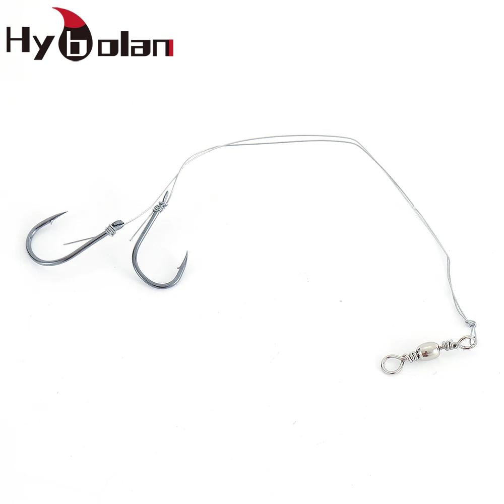 

Гиболан, рыболовный крючок из высокоуглеродистой стали, леска из стальной проволоки с 2 маленькими рыболовными крючками, рыболовные приман...