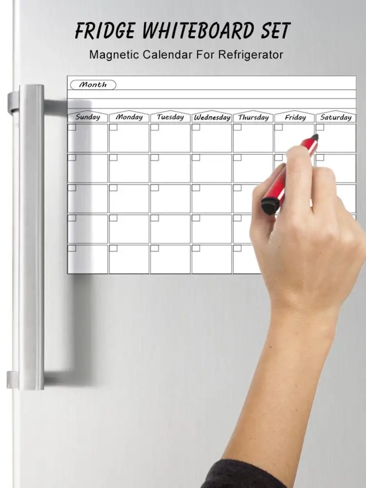 

Calendar Stickers Magnetic Refrigerator Chalkboard Calendar Sticker Weekly Daily Planner Menu Grocery List Notepad