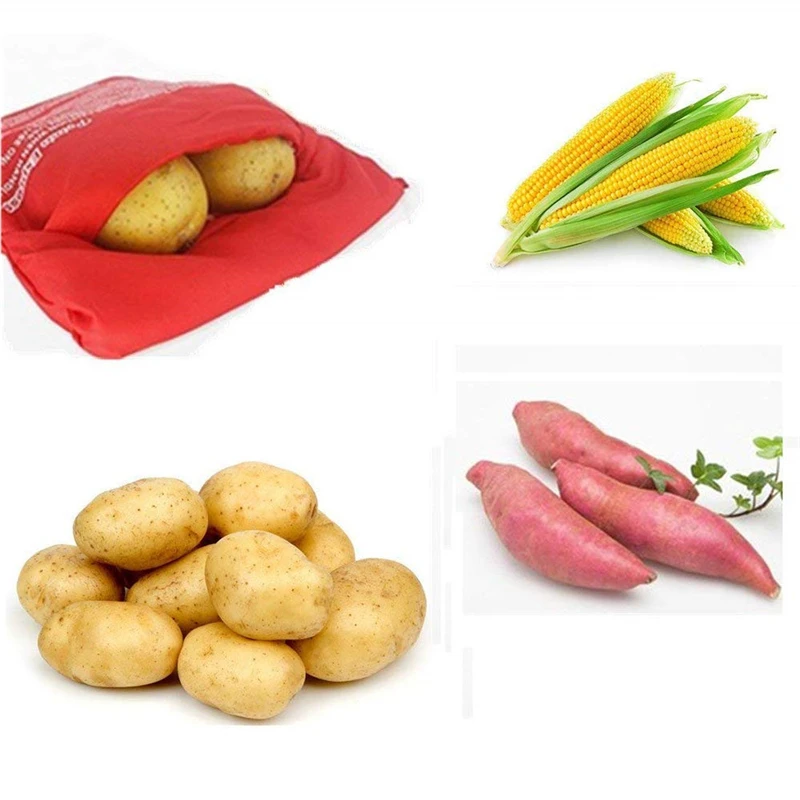 

3PCS Microwave Oven Baked Potato Bag Tool Easy To Cook Steam Bag for Quick Baked Potato Kitchen Accessories