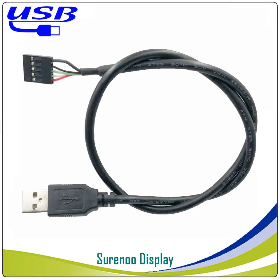 USB Cable ЖК-дисплей 2USB USB 204 20X4 2004 персональный модуль lcd Экран дисплея Панель справочная информация: подходит ЖК-дисплей Smartie& AIDA64 для DIY(сделай сам - Цвет: USB Cable