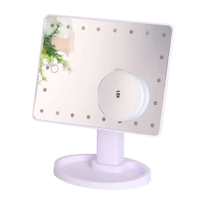 LED Touch Screen Makeup Mirror Professional Vanity Mirror With 22 LED Lights Beauty Adjustable 360 Countertop Degree Rotation