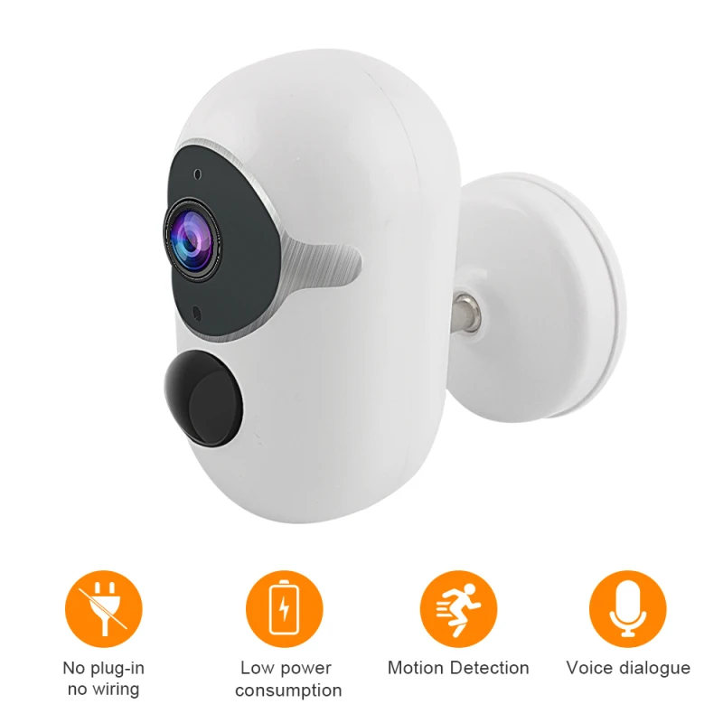 

WIFI Security Camera Solor-power 1080P Full Wireless Camera 130 Degrees Pan Tilt Rotation IR Night Security