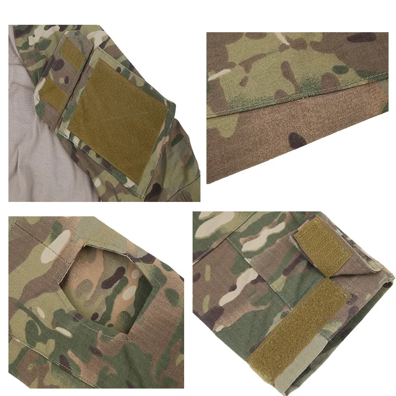 

US Army Tactical Male Military Uniform Airsoft Camouflage Combat-Proven Shirts Rapid Assault Long Sleeve Shirt Battle Strike