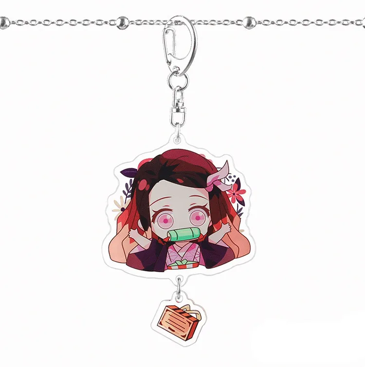 Аниме демон убийца Kimetsu No Yaiba Kochou Shinobu Rengoku Kyoujurou Kanroji Mitsuri брелок Подвеска Фигурки