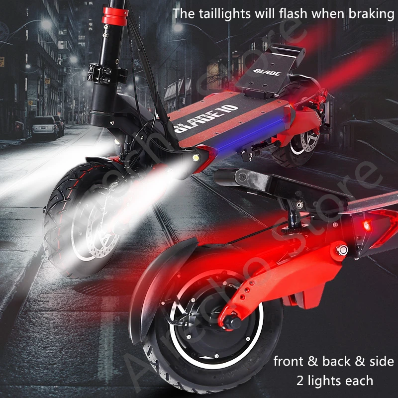 Лопасть 10 умный электрический скутер дюймов 52 в 2000 Вт Kickscooter двойной мотор