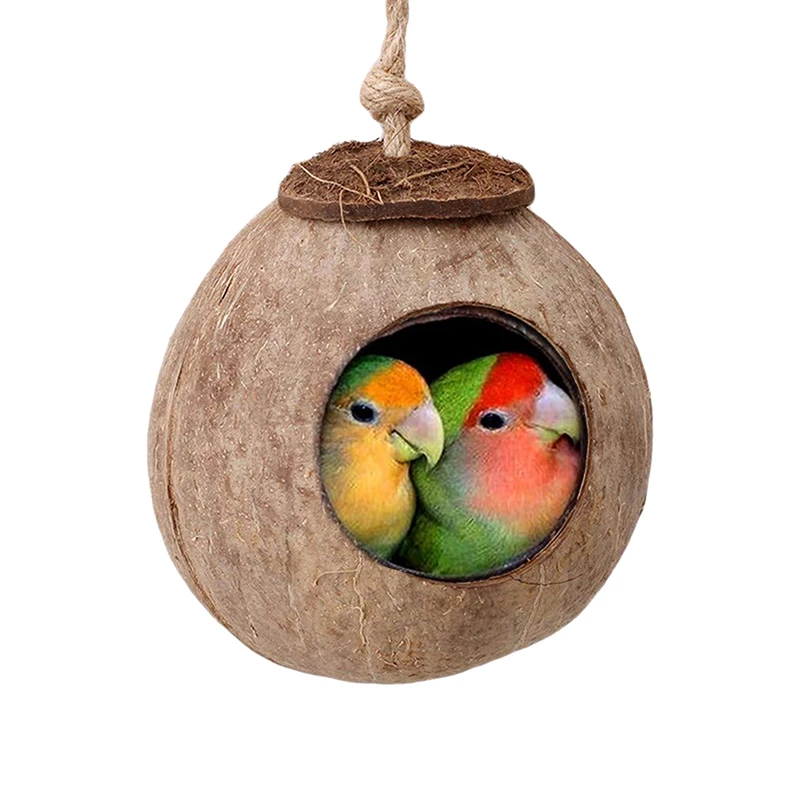 

Hot Bird House Tiger Skin Pearl Man Bird Nest Coconut Parrot Nest Big Bird Nest Coconut Shell Bird Nest Warm and Anti-bite