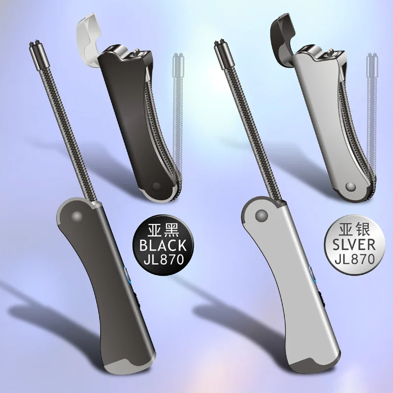 Металлическая дуговая плазменная Складная трубка уличная кухонная зажигалка USB