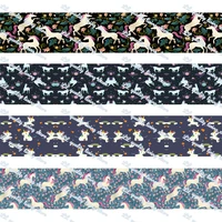 wl cartoon unicorn print grosgrain ribbon gift packaging bowknot party decoration craft supplies wholesale 16 75mm
