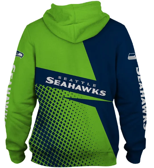 Мужская повседневная толстовка с капюшоном черная Свободная кофта 3D-принтом