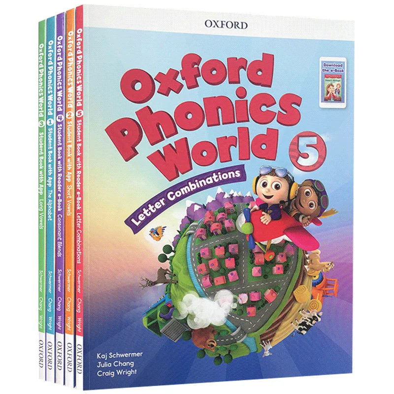 Учебник из ткани Оксфорд натуральное правописание 10 книг The Phonics World 5 учебник +