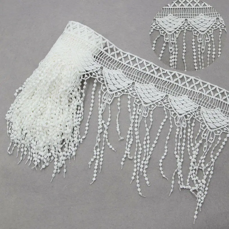 2 ярда кисточка кружевная отделка Лента для свадебного платья вышитые ремесло