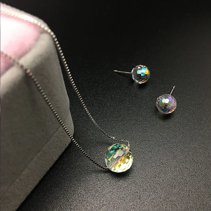 Ожерелье с австрийским хрусталем FUN BEAUTY роскошный цветной яркий шнурок блестящим