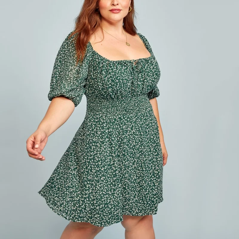 

Women Spring Vintage Off Shoulder Floral Dress Casual Short Sleeve Cascading Ruffles A Line Print Dress Female Party Vestidos