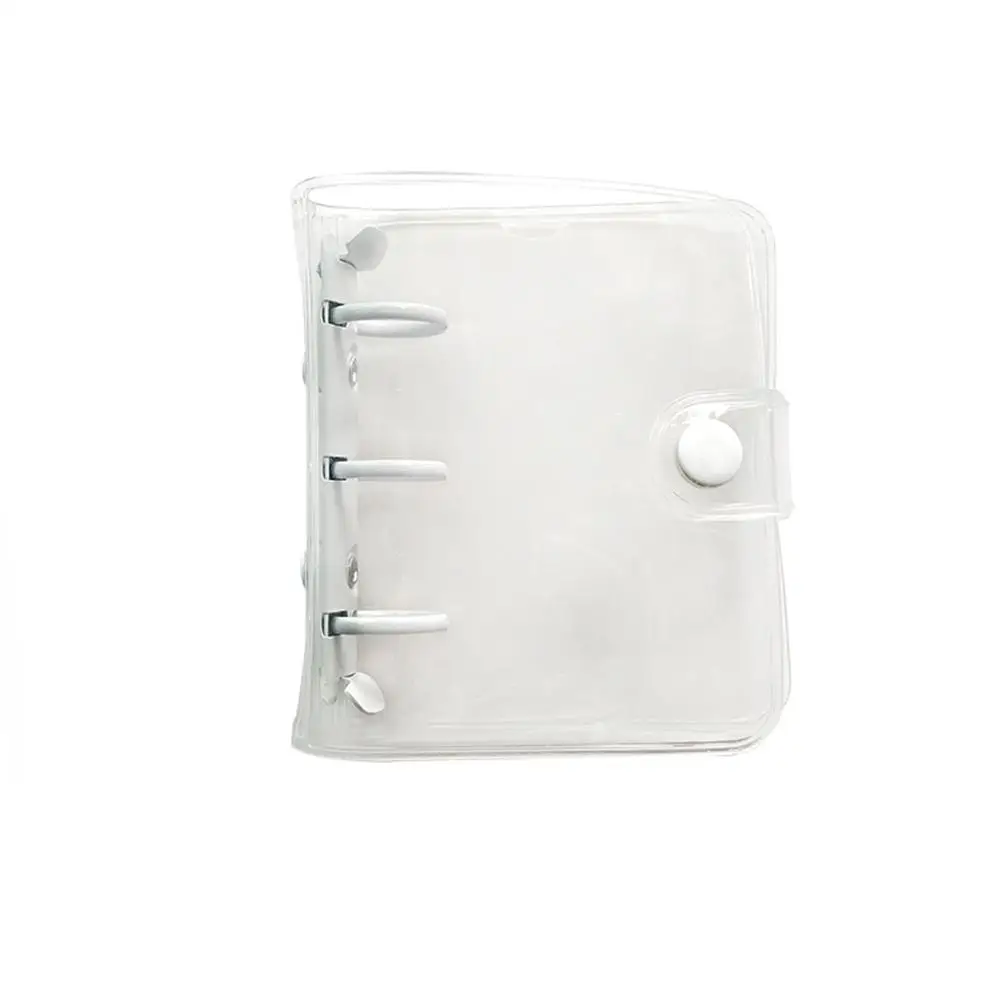 

Mini 3 Hole Notebook 3 Hole Loose Leaf Binder Accessories Diary PVC Planner Bag Transparent PP Zip Paper P3A9