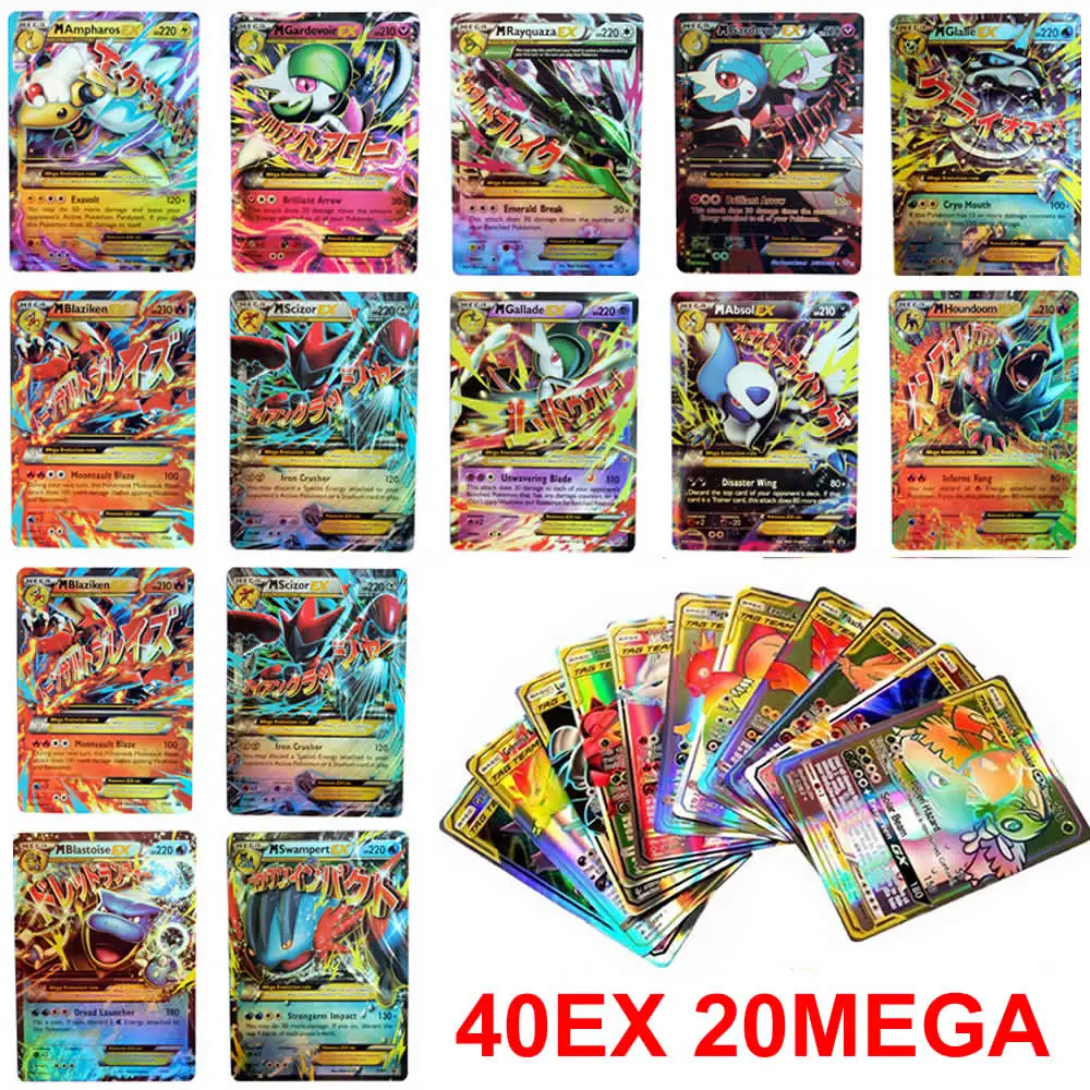 60 шт./кор. Карты Покемон EX Мега усилитель коробка TAKARA TOMY английский торговой игре