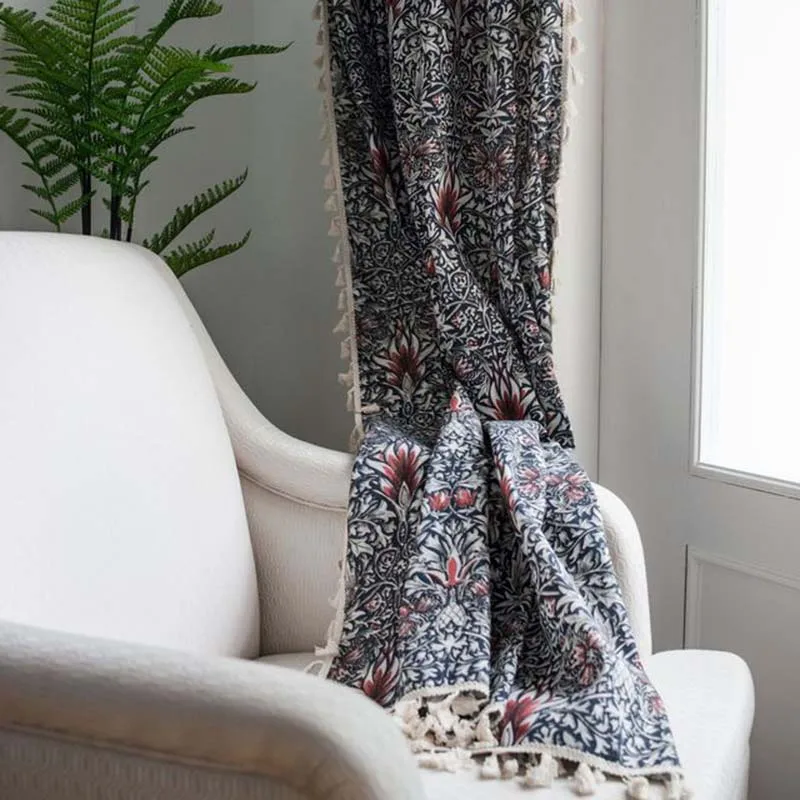 Занавеска в стиле бохо с принтом Perris занавеска кисточками для спальни кухни