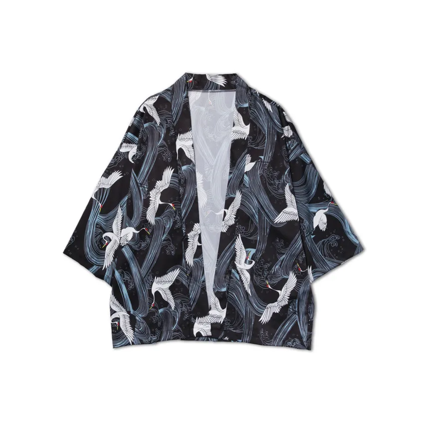 

Japanese Style Ukiyo Harajuku Streetwear for Man Women Samurai Traditional Kimono Asian Yukata Embroidery Printing Clothing