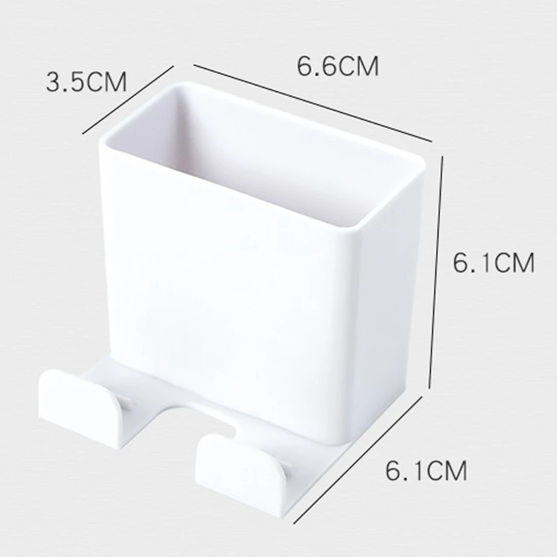 

Wall Mounted Organizer Storage Box Remote Control Air Conditioner Storage Case Mobile Phone Plug Holder Stand Container