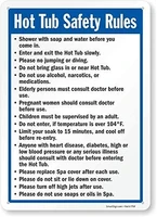 smartcows metal sign 8 x 12 inches hot tub safety rules sign
