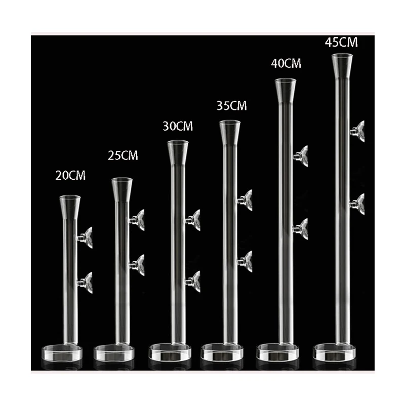 

Aquarium glass feeder, transparent shrimp tube food feeder and round safety plate, various specifications and aquarium supplies
