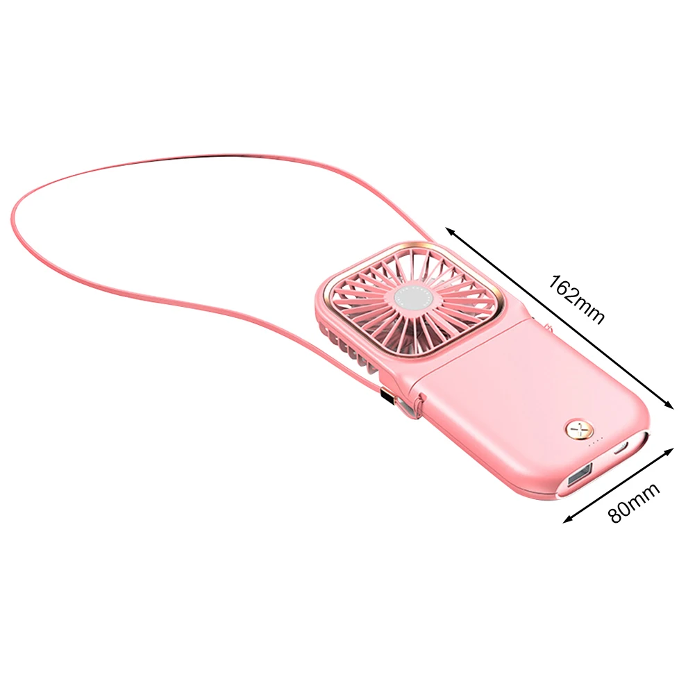 

The new hanging neck foldable small electric fan portable handheld creative student dormitory sports USB outdoor hiking mini fan