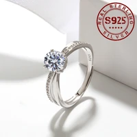 ring for women 925 sterling silver zircon ring resizable women ring wedding engagement bride luxury jewelry accessories