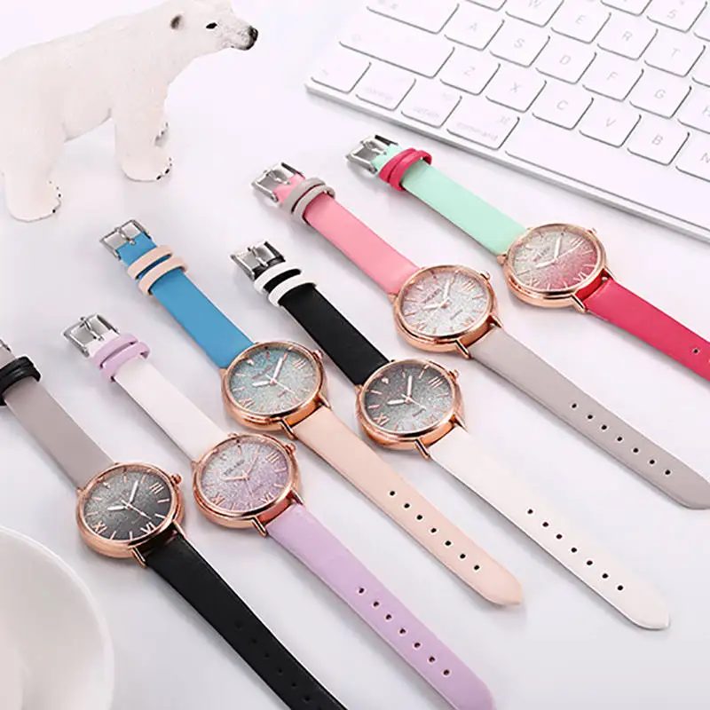 Для женщин s часы повседневное для Романтический Звездное небо кожа стразы