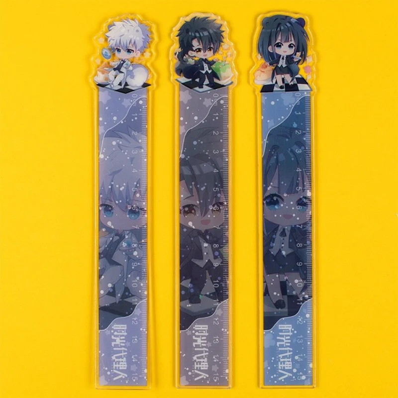 

Link Click Anime Rulers Cartoon Ruler Kawaii Study Set Animation Peripherals Neutral Cute Writing Supplies School Stationary