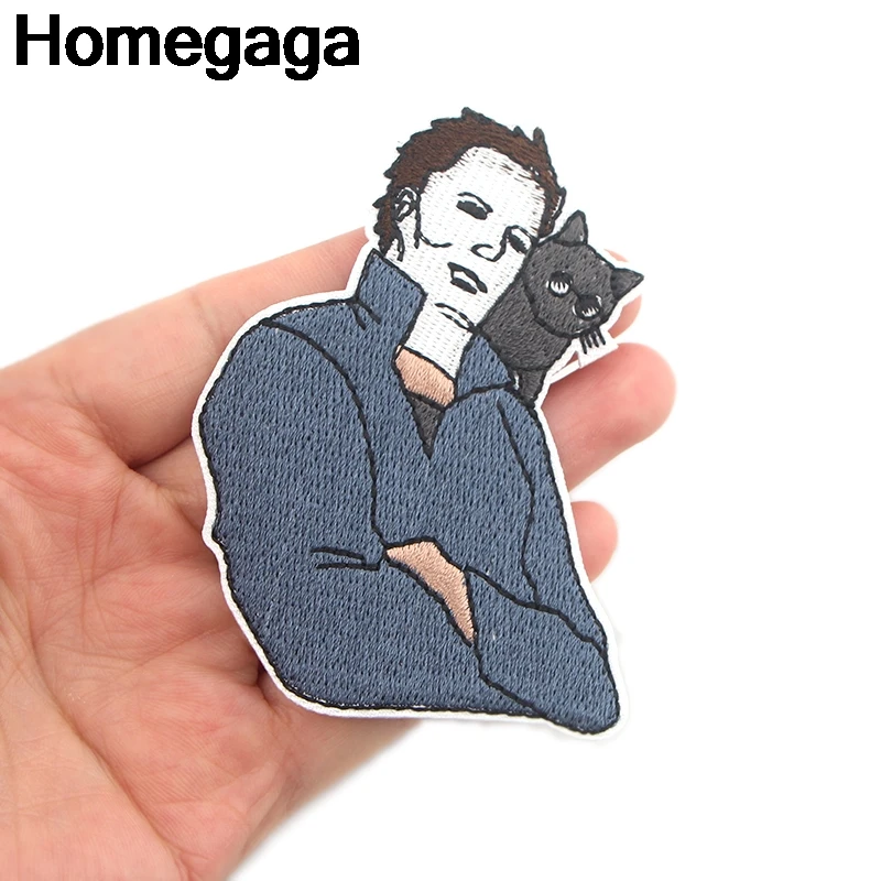Homegaga Майкл Майерс вышитые железные нашивки значки лоскутное шитье куртка с аппликацией обувь рюкзак значки-наклейки D2231