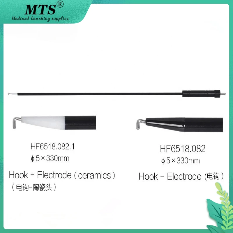 

MTS Reusable Laparoscopic Surgical Instruments Monopolar L-type Hook-Electrode medical teaching Surgery Electric Hook