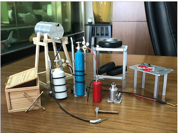 1:18 высокое моделирование DIY бутик модель автомобиля ремонт сайт Набор Модель Ремонт магазин аксессуары Лифт обслуживание завод без автомобиля