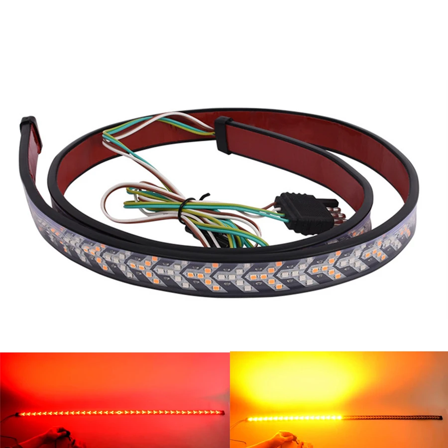 

Плавный светодиодный задний фонарь в рыбьем стиле, 60 дюймов, указатель поворота, стоп-сигнал, ДХО, двойсветильник Водонепроницаемая вспышка