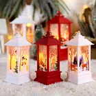 Светильник-фонарь с Санта-Клаусом, снеговиком, Рождественское украшение для дома, украшение для елки, рождественские подарки, новый год 2021