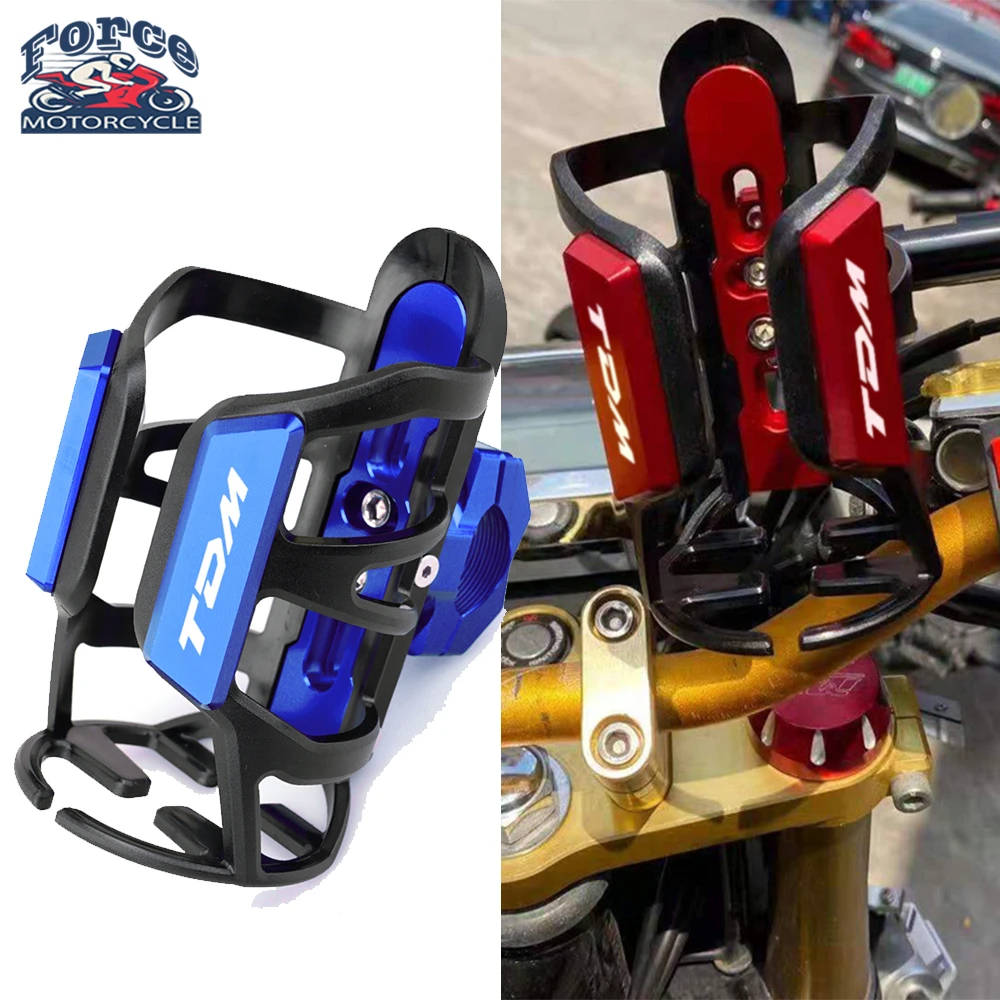 

7 Colors Motorcycle Accessoreis CNC Aluminum+ Rubber Beverage Water Bottle Drink Cup Holder For YAMAHA TDM850 TDM900 TDM 850 900