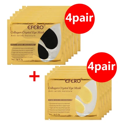 8pair EFERO 24K Золотая маска, коллагеновая маска для глаз, против старения, против морщин, против темных кругов, патчи для глаз, маска для лица, уход за кожей, Подушечка Для Глаз - Цвет: 8pair