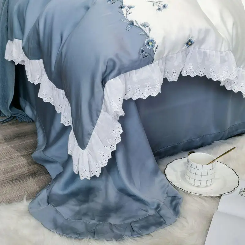 Постельное белье J2 в стиле принцессы мягкое сатиновое покрывало из тенсела с