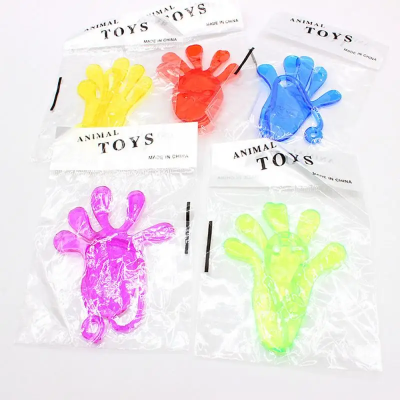 

Kids Sticky Hands Party Favor Toys Elastic Stretchy Climbing Wall Palm Novelties Prizes Birthday Gift Toy Children Funny Gags