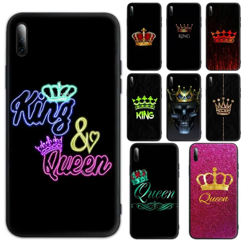 

King Queen Crown Phone Case for Xiaomi mi5 mi5x mi6 mi6x mia2 mi8 mi9 mi10 note2 note3 note10 pro max plus 10 lite cover